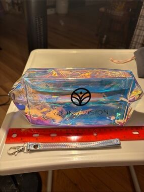 Iridescent Holographic Cosmetic Pouch - Multicolor